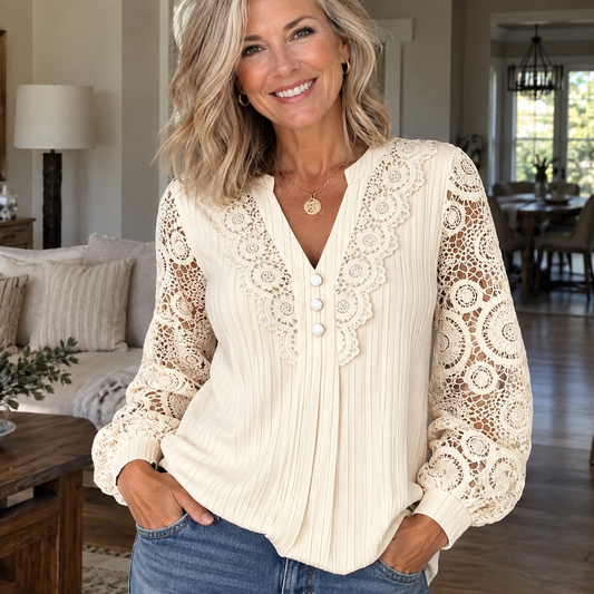 Evelyn | Lace Detail Blouse