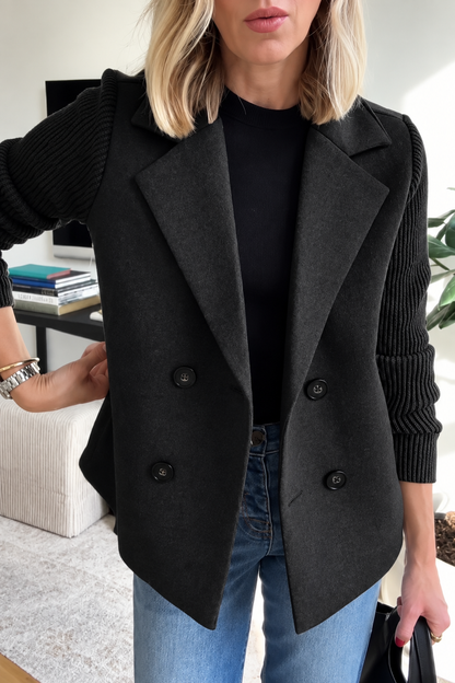Natalie | Knit Sleeve Blazer Jacket