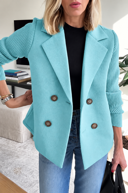 Natalie | Knit Sleeve Blazer Jacket