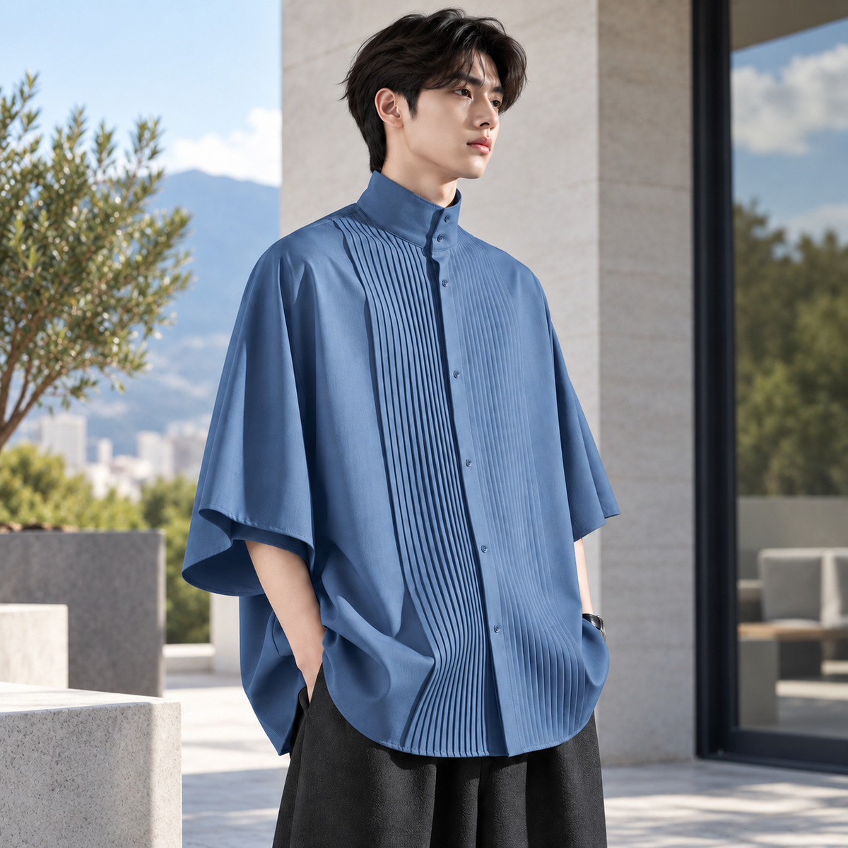 Kendrick | Pleated Batwing Shirt