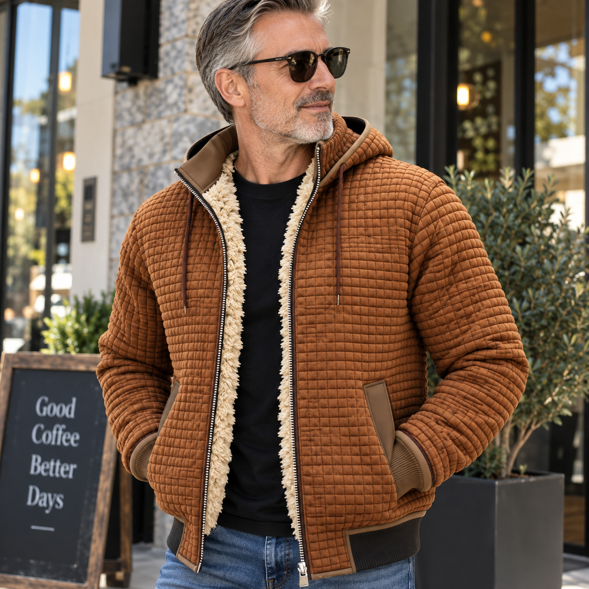 Travis | Sherpa-Lined Hooded Jacket