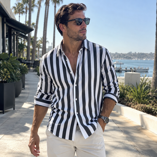 Marcus | Striped Button-Up Shirt