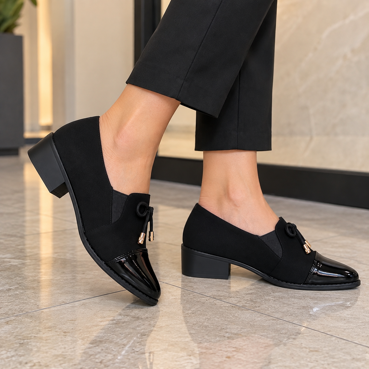 Jillian | Bow Detail Loafers