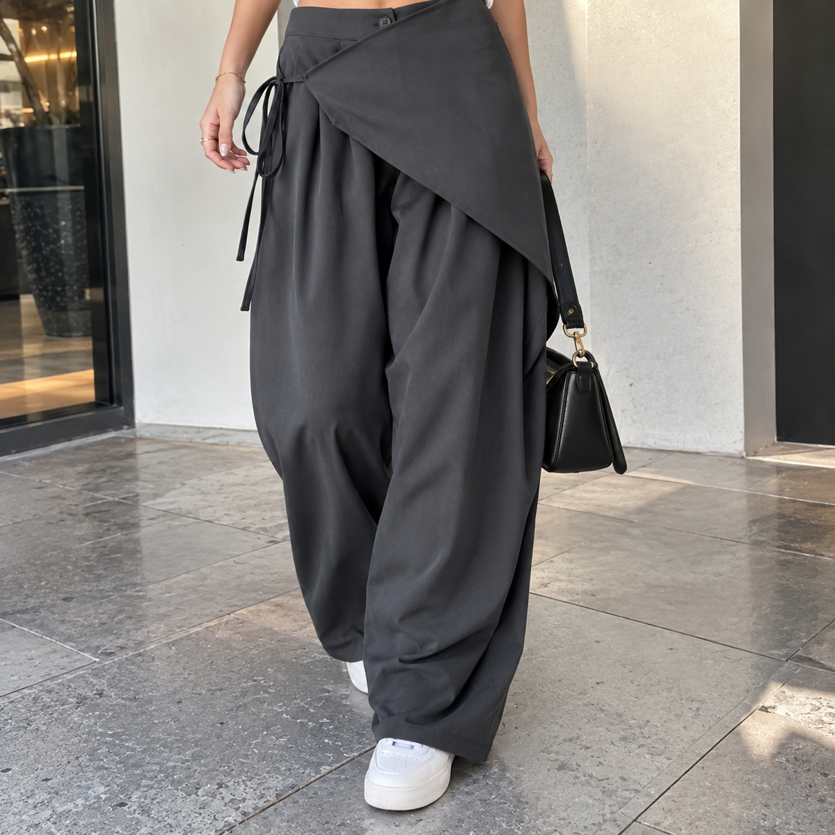 Ava | Wrap Front Wide Leg Pants