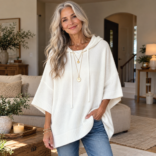 Mia | Cozy Oversized Knit Hoodie Sweater