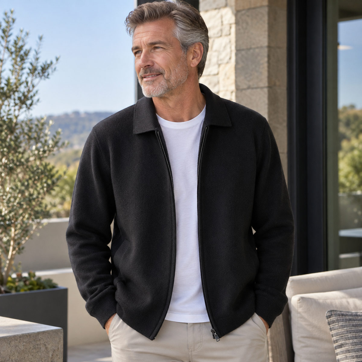 Carter | Classic Zip-Up Knit Jacket