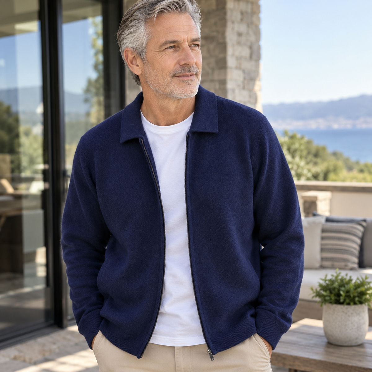 Carter | Classic Zip-Up Knit Jacket