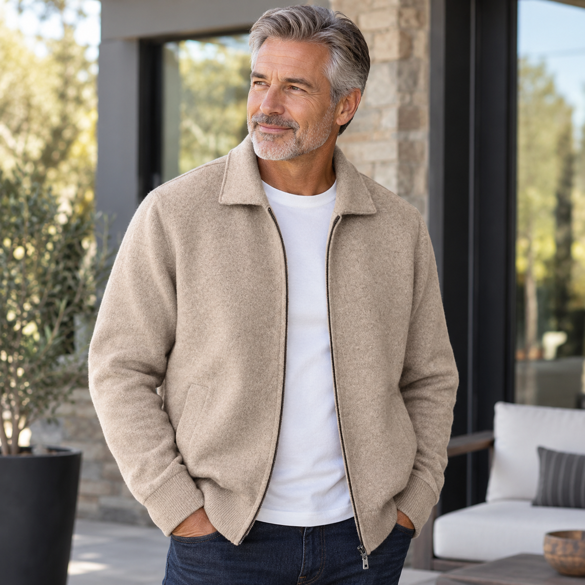 Carter | Classic Zip-Up Knit Jacket