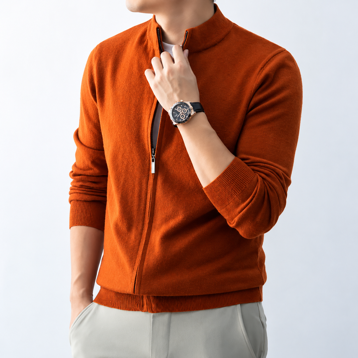 Samuel | Full-Zip Knit Cardigan