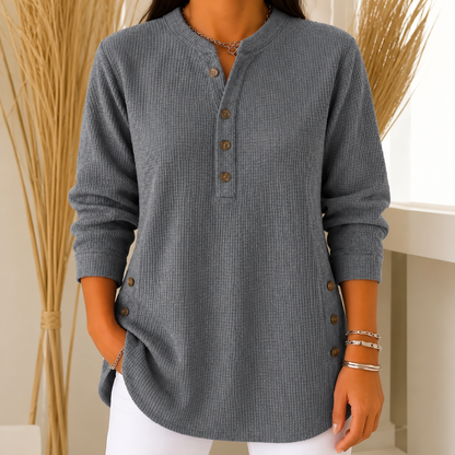 Rachel | Button Detail Knit Pullover