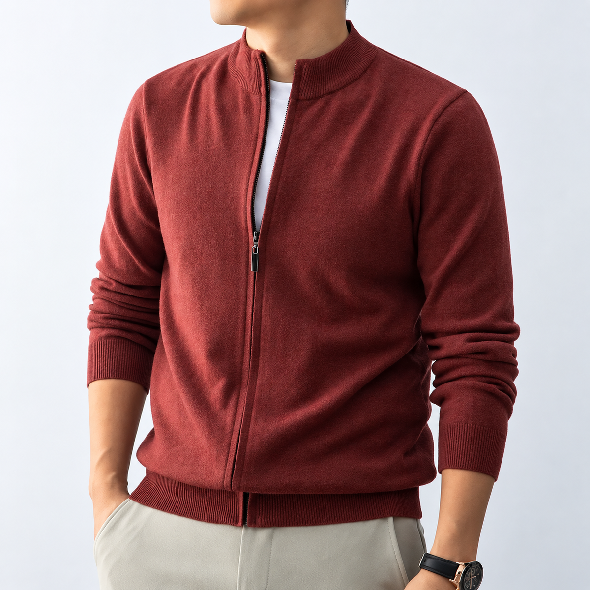 Samuel | Full-Zip Knit Cardigan