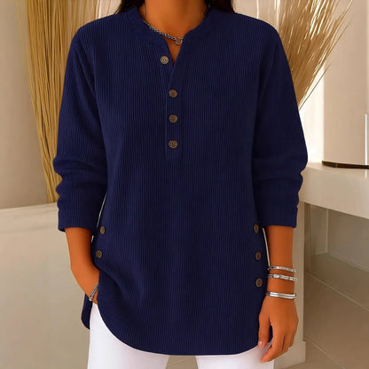 Rachel | Button Detail Knit Pullover